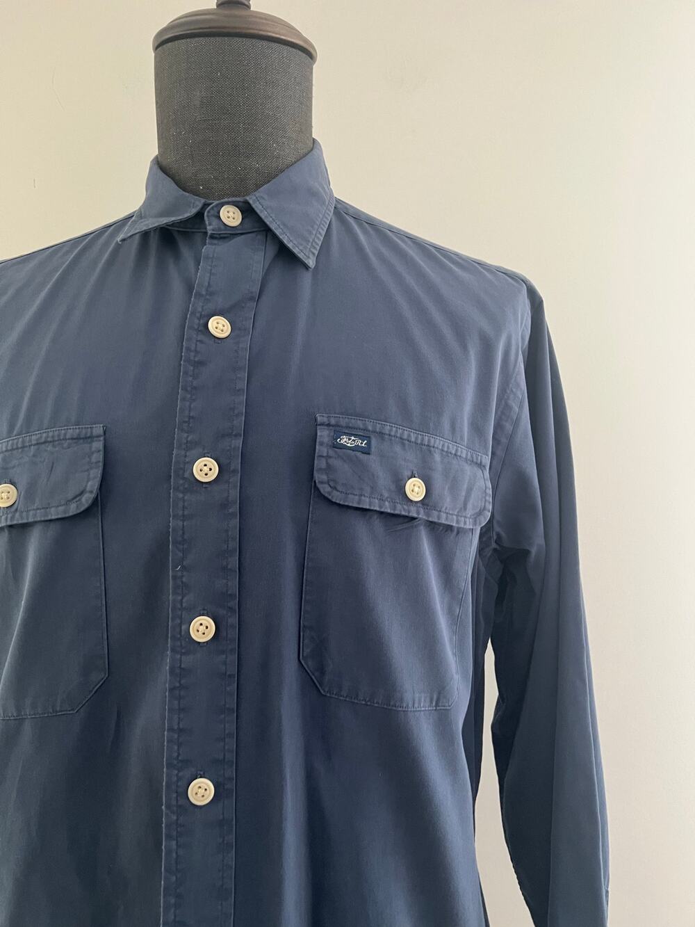 Polo Ralph Lauren Long Sleeve Casual Button Down Dress Shirt Blue Sz Large SG